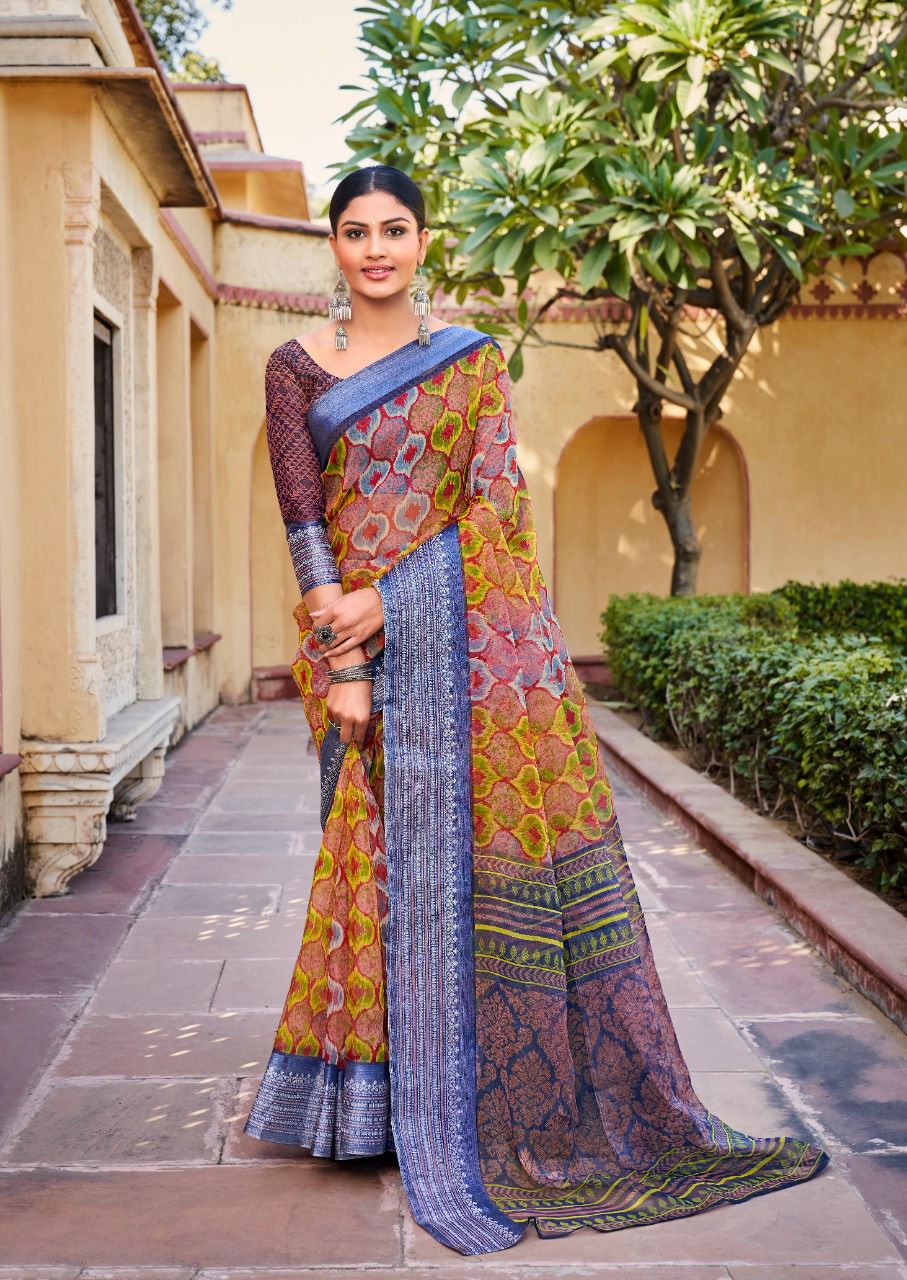Shreyans Organza Silk 16 Ethnic Wear Wholesale Organza Silk Sarees
